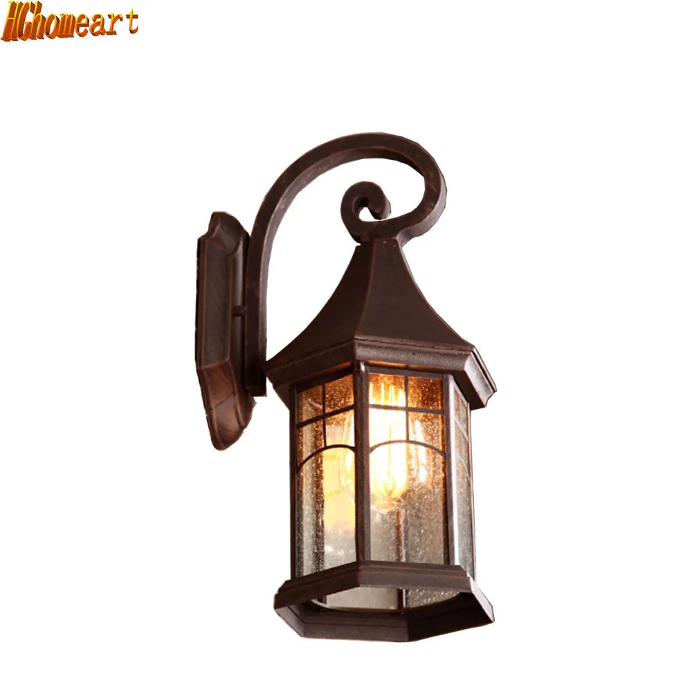 

European waterproof outdoor lighting Retro wall lamp American creative garden lights balcony staircase corridor wall lamp E27