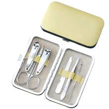 Бренд 6 шт./компл. Когтерез Уход Комплект Педикюр резак ножницы для бровей Пинцет подобрать ухо уход за ногтями Маникюрный набор инструментов