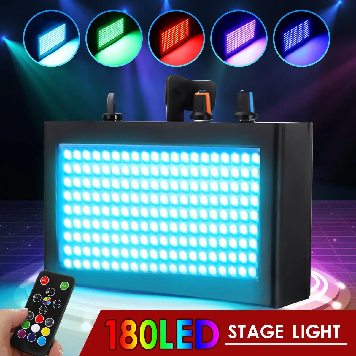 

35W 180 LED Colorful Strobe Flash Laser Projector RGB Stage Lights Sound Activated Christmas DJ Party Show Disco Club Bar Lights