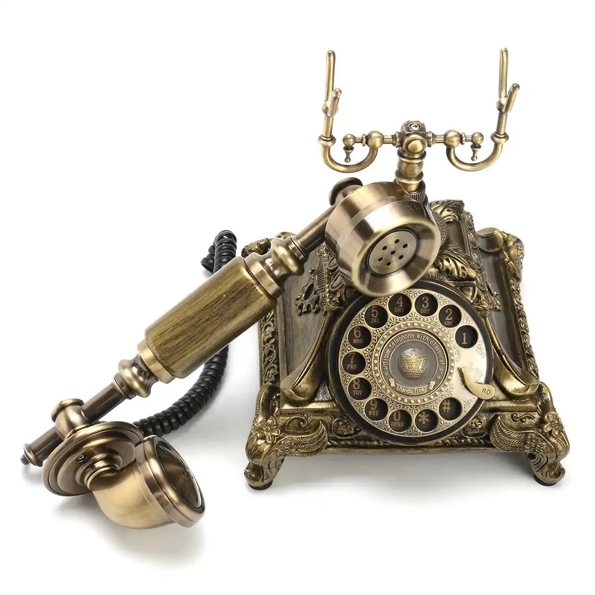 European Fashion Vintage Telephone Swivel Plate Rotary Dial Telephone Antique Telephones Landline P