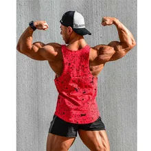 Мужская простая для тренажёрного зала майка для бодибилдинга