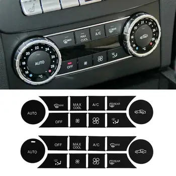 

Car A/C Air Condition Button Auto Interior Sticker Kit Dash Panel Repair Decals Accessories L+R for Benz W204 C300 2008-2014