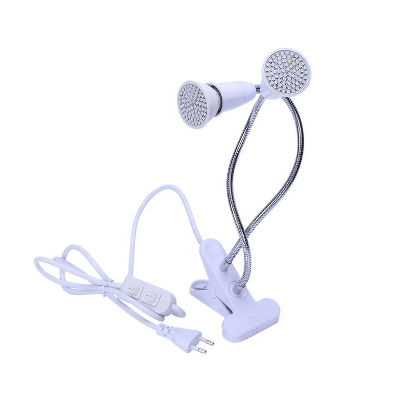 

Double Head 72 Led Growth Lamp Growth Light Flower Plant E27 Clip Bracket Indoor Greenhouse Vegetable Vegetable Water And Elec