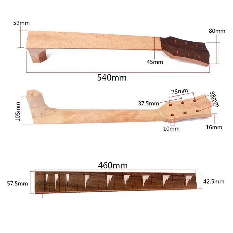 Гитарный гриф и пальцевая доска для 41 дюймовой акустической гитары, запасные части для гитарных аксессуаров