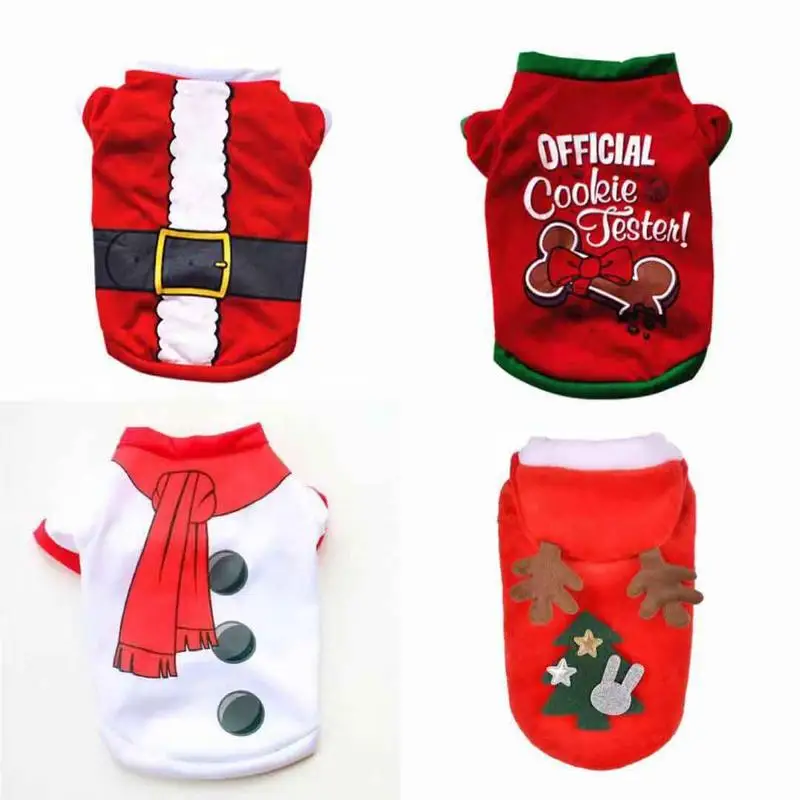 Koop Hot XS L Hond Kleding Kerst Kostuum Leuke Cartoon Kleding Voor Kleine Hond Doek Kostuum Jurk Xmas kleding voor Kitty honden