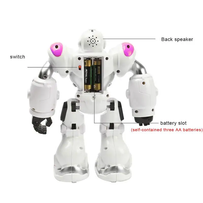 Early Childhood Education Intelligent Electric Remote Control Robot LED Light Singing Dancing Full Presentation RC Robot Toy