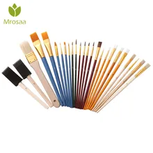25 шт. Краски нейлоновые щетки/конский волос Краски состав щетки различные Стиль короткий стержень акриловая кисть для масляных красок акварель ручка товары для рукоделия