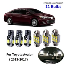 11pcs Car Accessories White Interior LED Light Bulbs Package Kit For 2013-2017 Toyota Avalon T10 31MM Map Dome Trunk Lamp 11pcs Car Accessories White Interior LED Light Bulbs Package Kit For 2013-2017 Toyota Avalon T10 31MM Map Dome Trunk Lamp