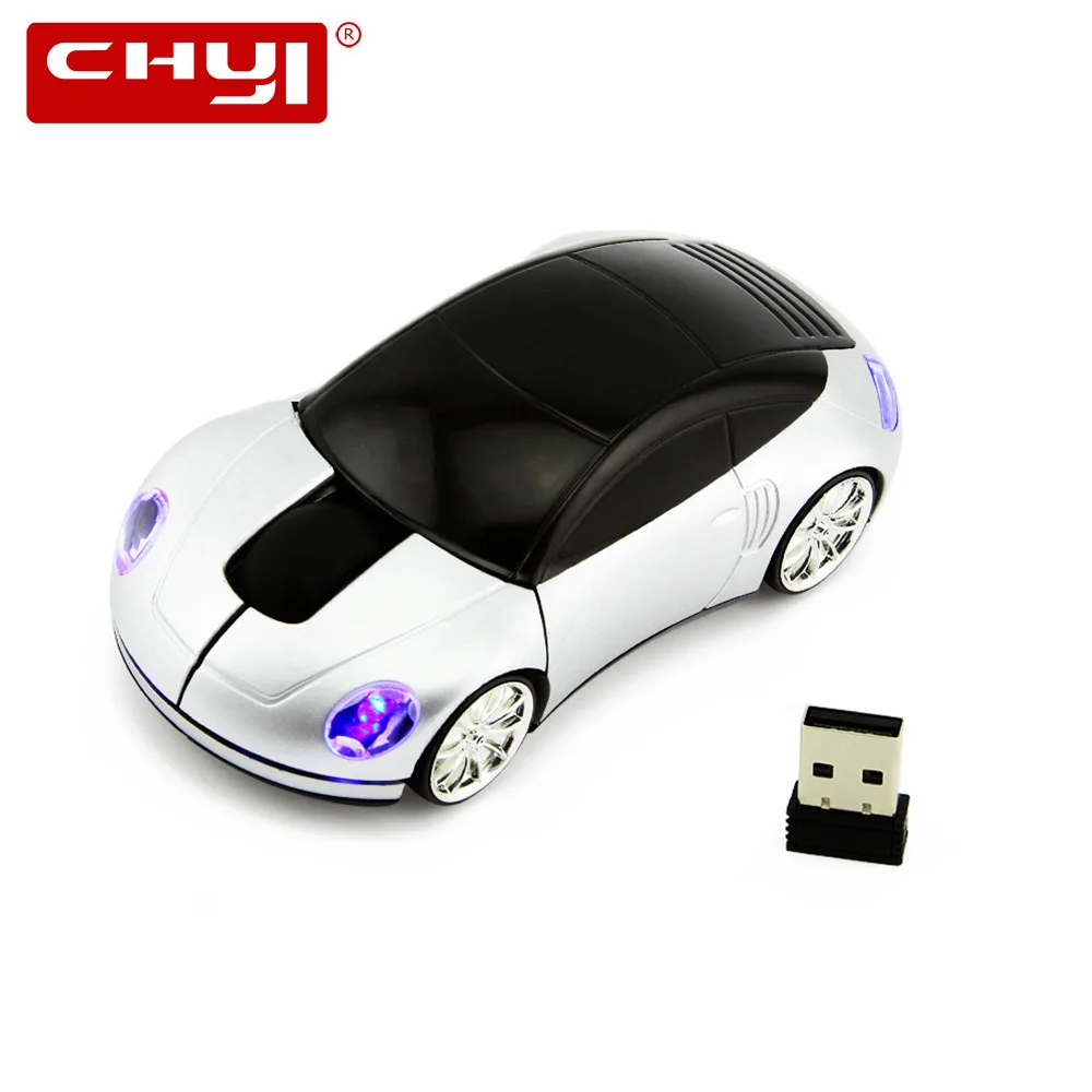 CHYI 2 4 Ghz Автомобильная беспроводная мышь USB 1600 DPI оптические мини 3D мыши крутая