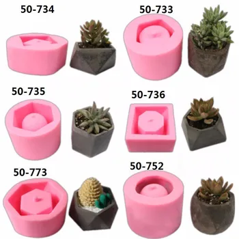 

Flower Pot Concrete Mold Geometric Polygonal Concrete Flower Pot Vase Office Decoration Diy Clay Cementsilica Silicone Cake Mold
