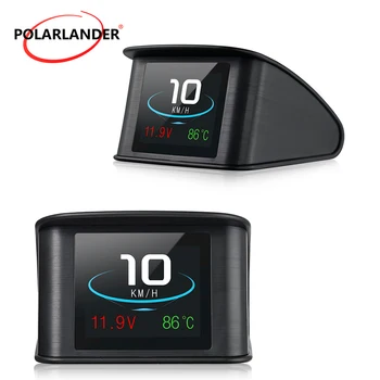 

Temperature Gauge Diagnostic Digital Hpeedometer OBD 2 Smart Computer Consumption Data P10 2.2 Inch HUD Display Heads Up