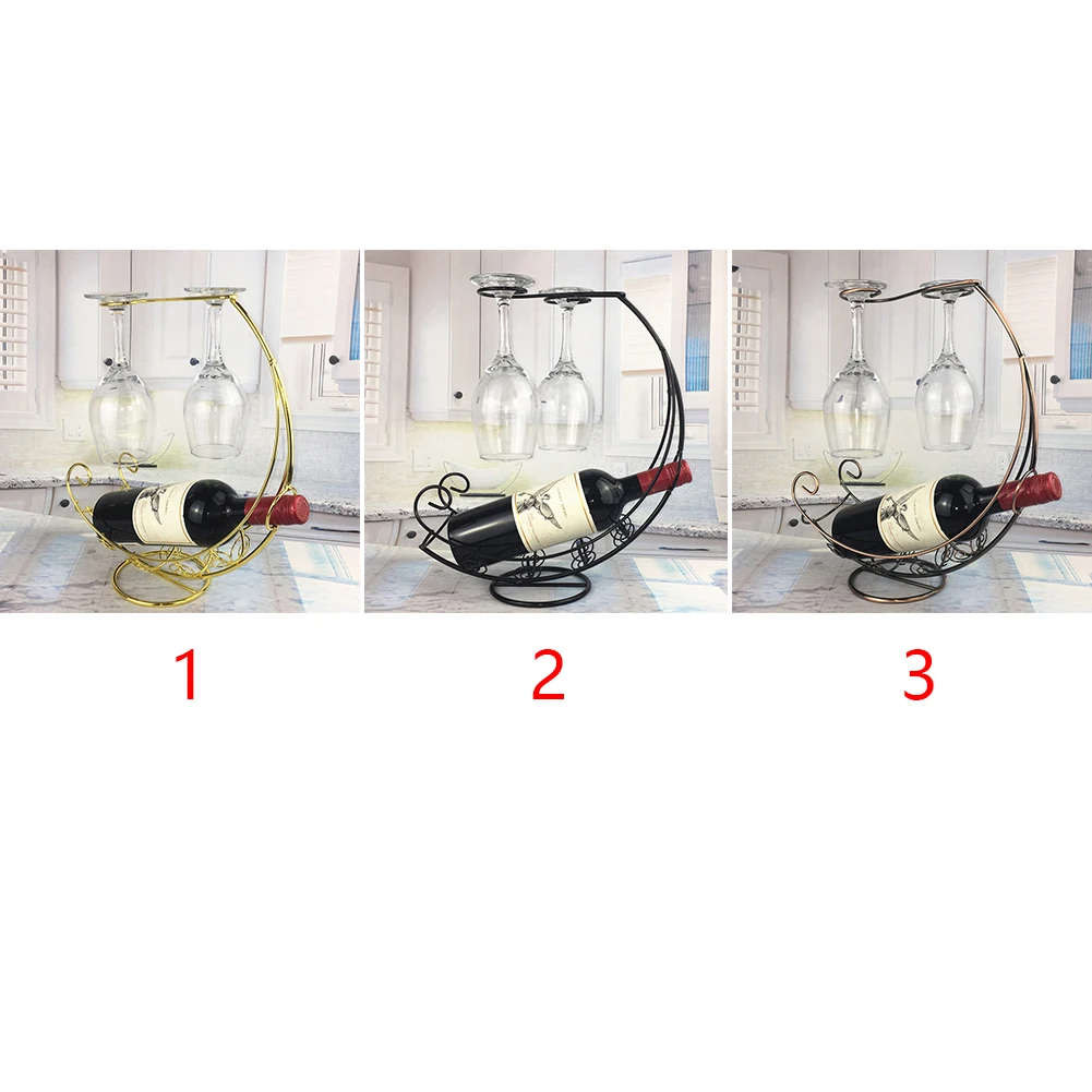 Стеклянный держатель для бутылки, подвесной органайзер для бара, металлический кронштейн, винтажная витрина, винный стеллаж, украшения для дома