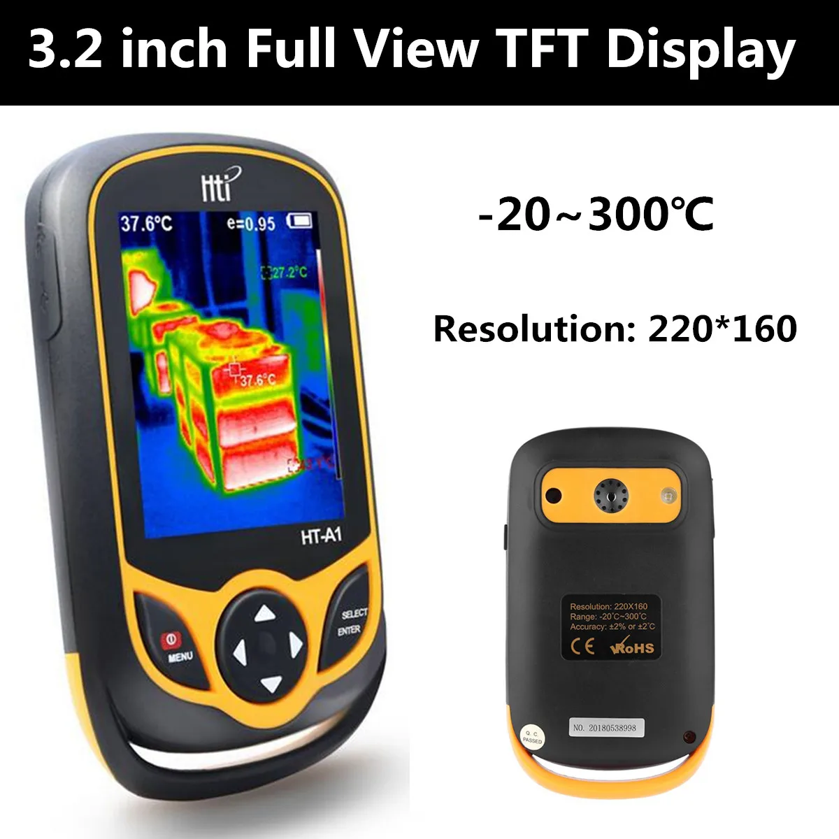 

Handheld Infrared Thermal Imager Detector Camera Digital Infrared Thermal Imaging Camera Imager Temperature Thermometer