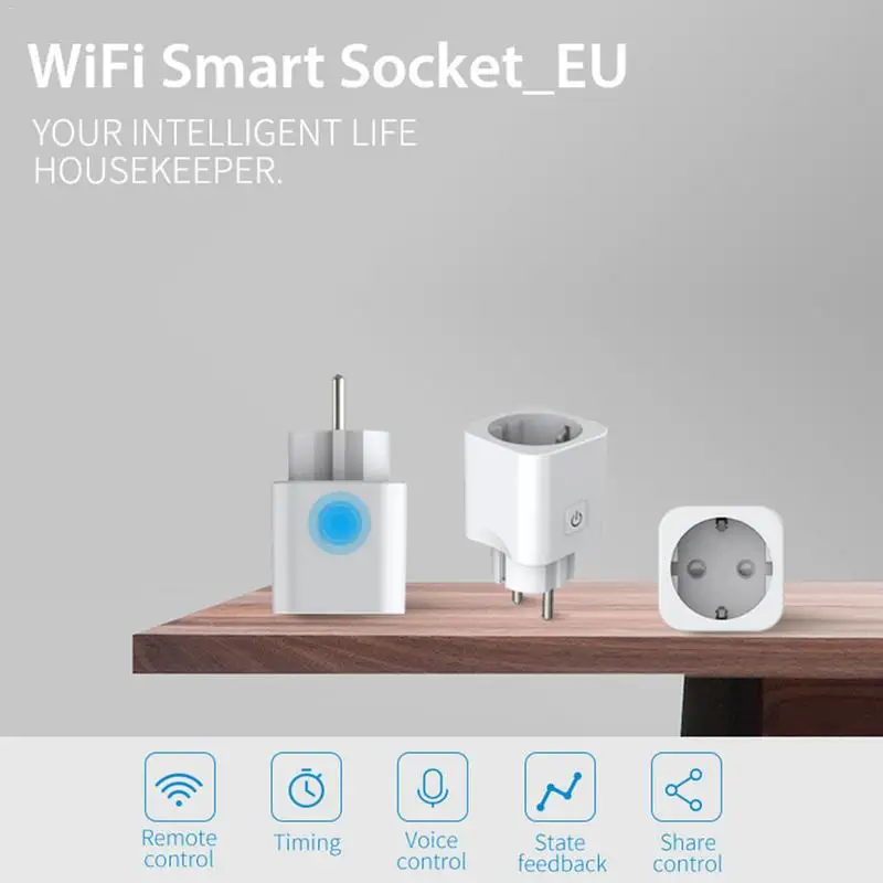 

EU Wi-Fi Smart Plug For Alexa Google Assistant Home Automation For Schools Offices Hotels Businesses Control Sockets