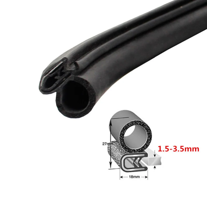 

Universal 5M Rubber Seal Car Door Trunk Lip Edge Protector Strip Anti-Noise Hot