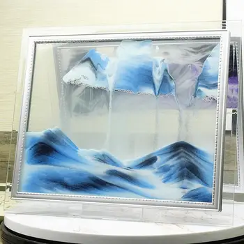 

5-inch Glass Craft Micro-landscape Ornament Hourglass Painting Dynamic Art Quicksand Painting Decorative Painting