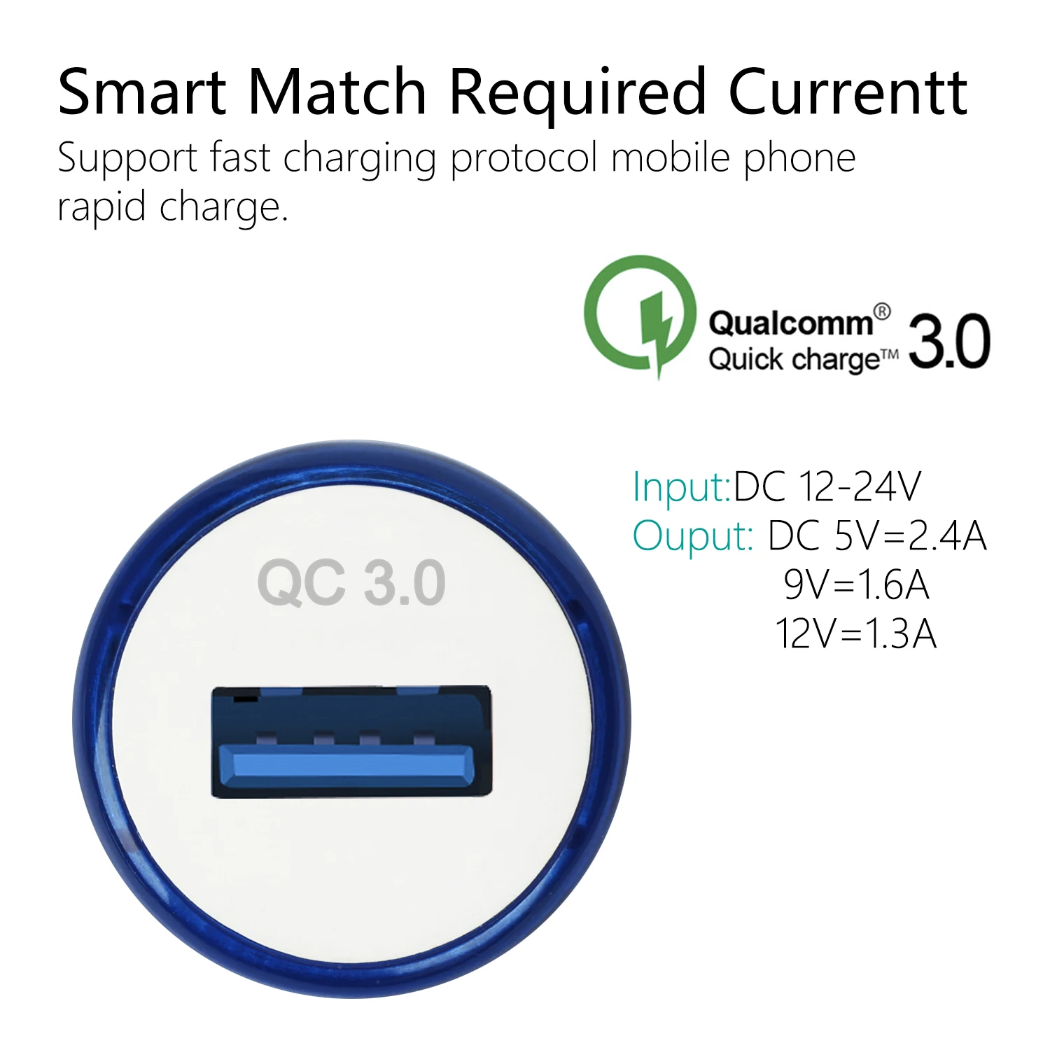 QC3.0 автомобильное зарядное устройство быстрый мобильный телефон usb Зарядка адаптер для iPhone X 8 7 6 6s Plus samsung Xiaomi iPad Быстрая зарядка QC 3,0 18 Вт