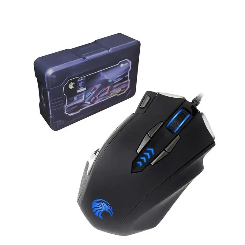

Professional Wired Gaming Mouse 9 Button 4000DPI Rat LED Optical USB Computer Mouse Game Player Mouse Office Mouse