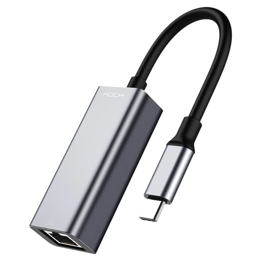 

Rock Usb C Rj45 Hub For Macbook Pro Chromebook USB Type c to Rj45 Dock Ethernet Lan Adapter Usb-c Network Card For Type-c Mobile