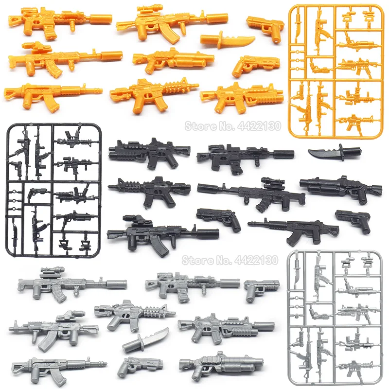 

WW2 Army Weapons Series Building Blocks Special Forces Dedicated Military Firearms Figures Matching Pubg Toy With Legoinglys