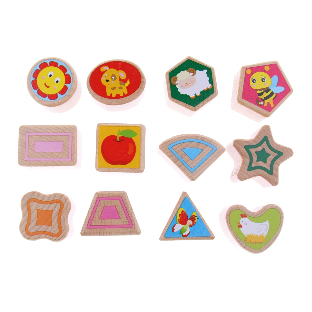  Wooden Shape Sorting Box - Baby Geometric Building Block & Teaching Clock Toys Early Geometric Shap - 32957206685