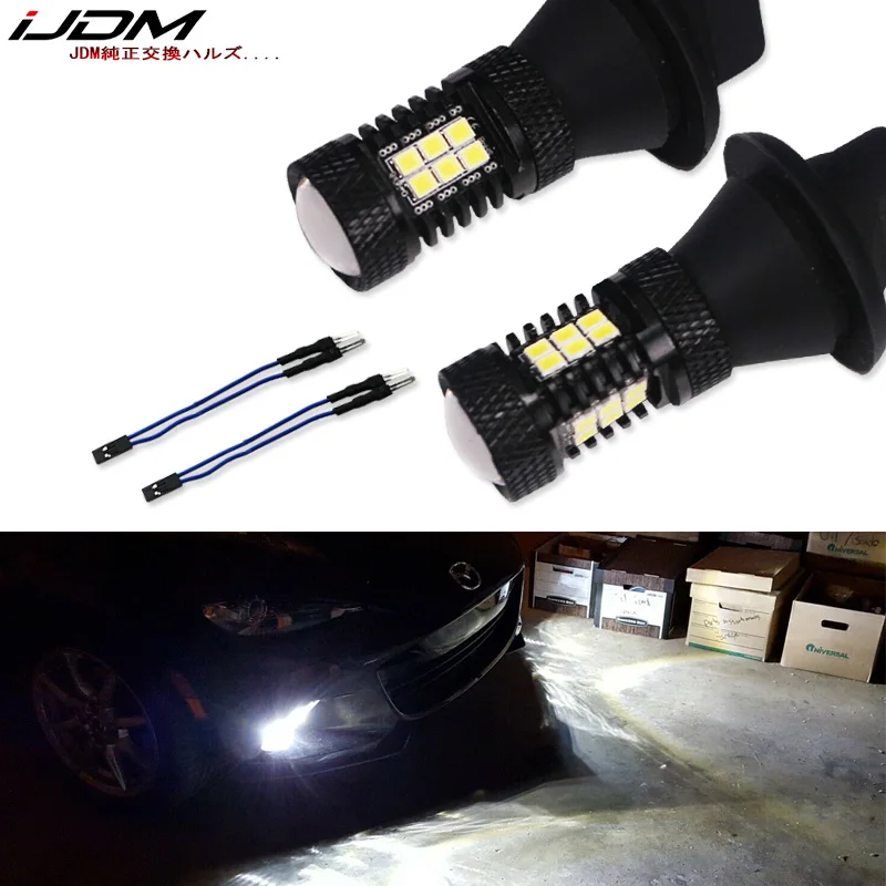 

iJDM DRL Light Night Time Always On Enable Wiring+6000K White Light Bulb For 16-up Mazda MX-5 ND Daytime Running Light 12V