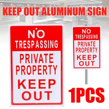 

Metal Warning Sign No Trespassing Private Property Keep Out Do Not Enter Aluminum Sign For Home Office Craft 8"x12"