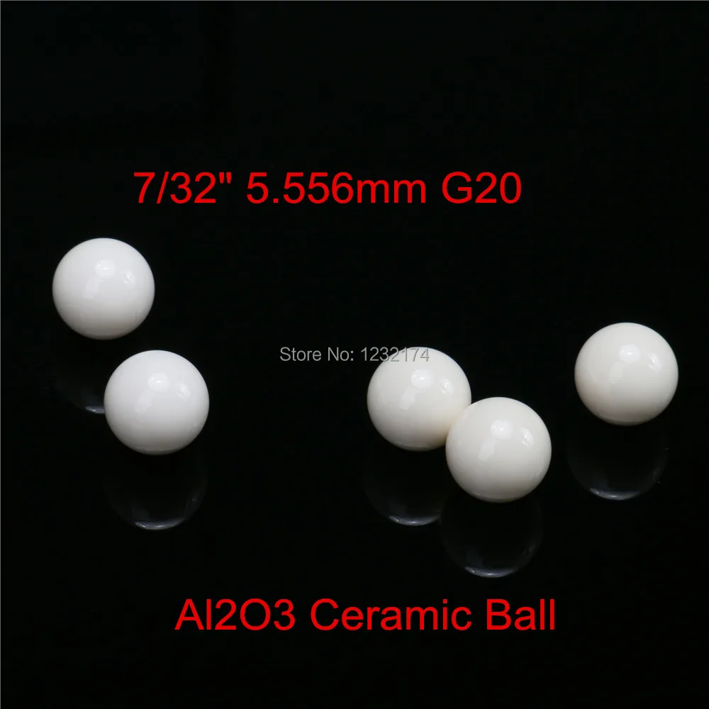 

7/32" 5.556mm Alumina Oxide Ceramic Ball G20 100PCS Used for Bearing Pump,Valve,Flow-Meter 5.556mm ceramic ball