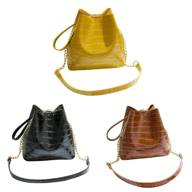 

2pcs/set Alligator Pattern Shoulder Messenger Handbags Women Leather Clutch