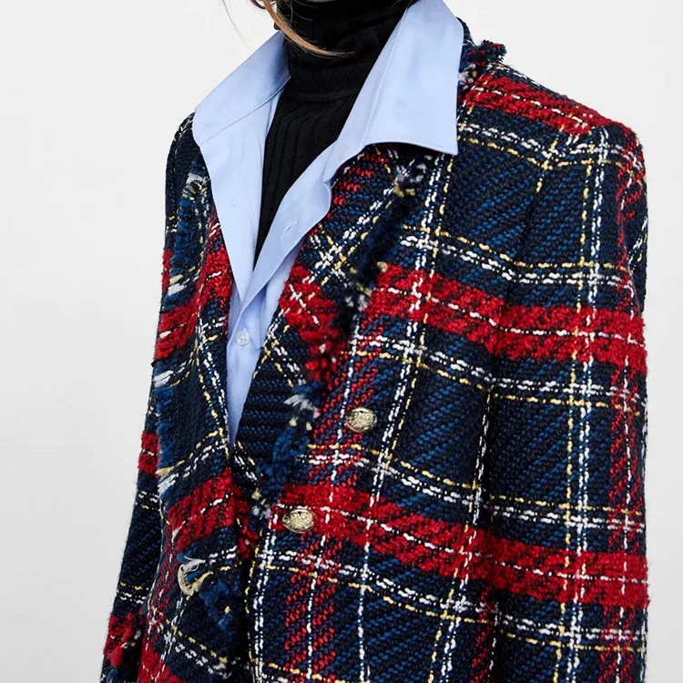 Autumn Winter Women Tweed Tassel Temperament Women Clothes 2019 Fashion Suit Jacket Women Coat Plaid Suit Notched Button Jackets Autumn Winter Women Tweed Tassel Temperament Women Clothes 2019 Fashion Suit Jacket Women Coat Plaid Suit Notched Button Jackets