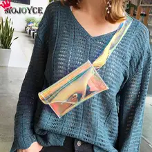 Женская ПВХ лазерная голограмма поясная сумка Светоотражающая поясная сумка шикарная прозрачная голографическая сумка для телефона