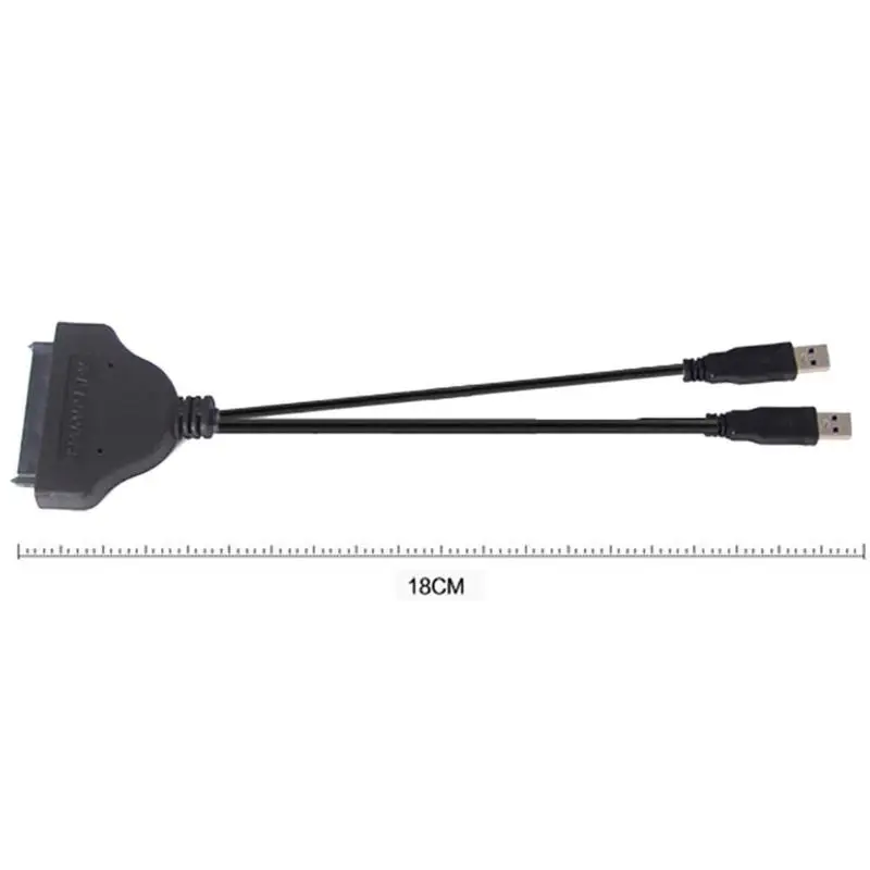 Переходник с USB 3 0 папа на SATA 22Pin мама для жесткого диска 2 5 дюйма HDD шнуром питания
