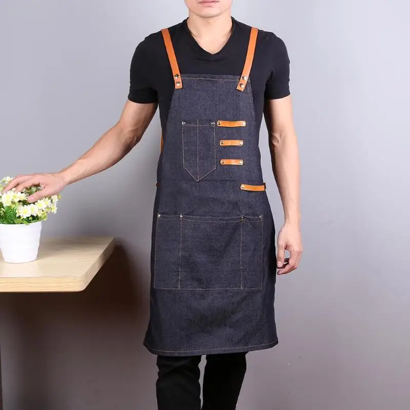 Salon Hair Cutting Apron Professional Barber Denim Apron Hairdresser Hair Cutting Protection Tool Hairdresser Styling Cloth Tool 5