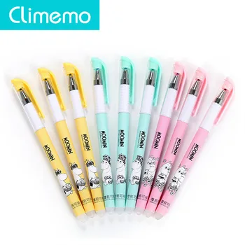 

3Pcs/Lot Cute Erasable Pen For School & Office Supplies 0.38mm Kawaii Cartoon Gel Ballpoint Pen Magical Black/Blue Ink Writing