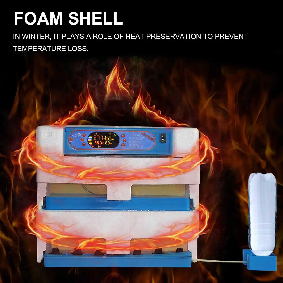 112 Eggs Automatic Incubator LED Eggs Incubator Poultry Hatcher Fully Automatic Home Hatching Machine 220V 45W