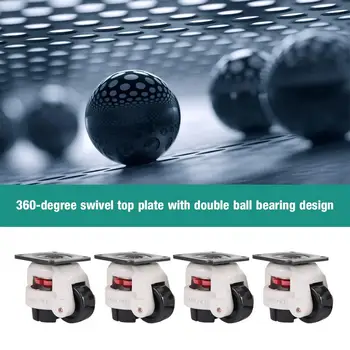

4pcs 2" Retractable Leveling Caster Industrial Machine Swivel Caster Heavy Duty 551lbs Capacity Leveling Swivel Caster