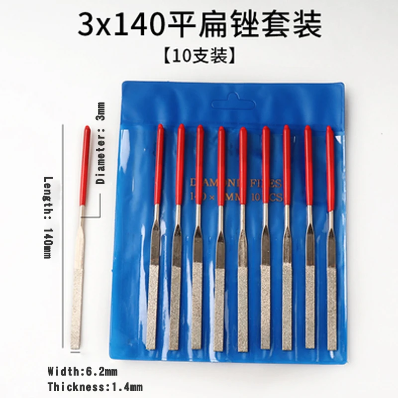 Shina 10pcs 3x140mm Flat Diamond Grit File Set Sharpening Tool For Wood Metal Plastic Shina 10pcs 3x140mm Flat Diamond Grit File Set Sharpening Tool For Wood Metal Plastic