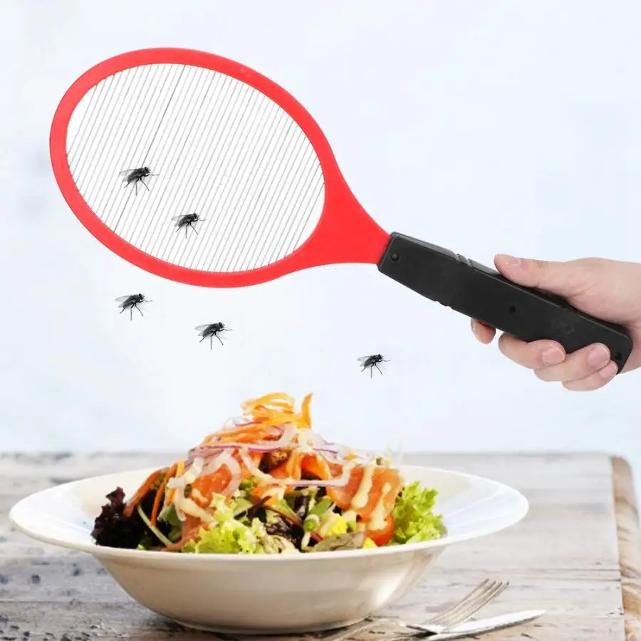 

Home Fashionable Cordless Battery Power Electric Fly Mosquito Swatter Bug Zapper Racket Insects Killer