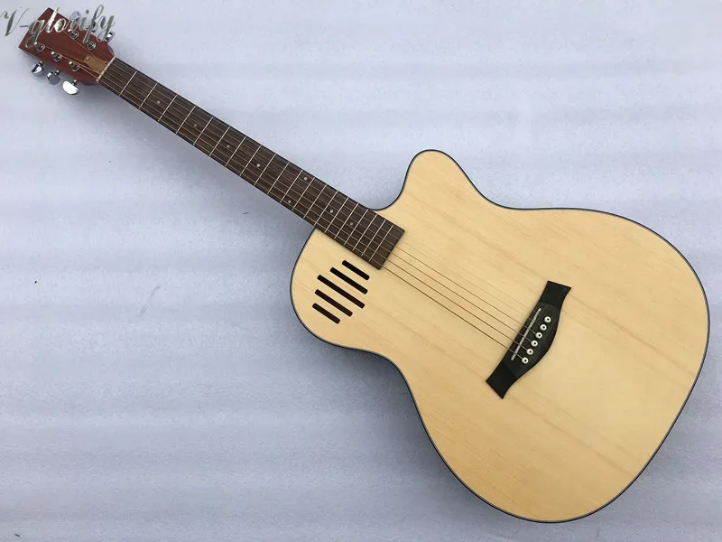 

Vertical line sounds hole acoustic electric guitar