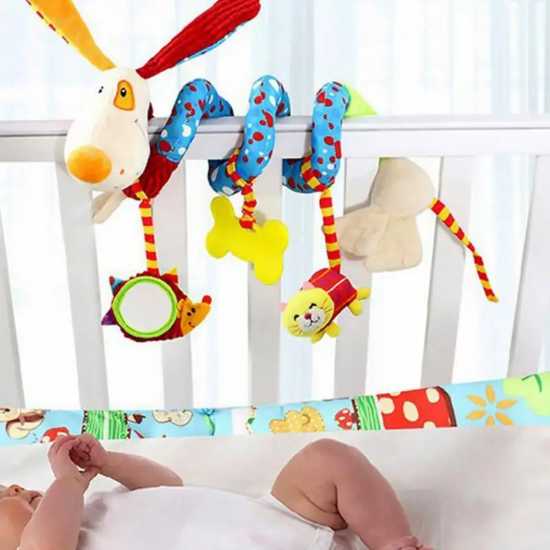 

Toy Baby Stroller Comfort Stuffed Animal Rattle Mobile Infant Stroller Toys For Baby Hanging Bed Bell Crib Rattles Toys Gifts