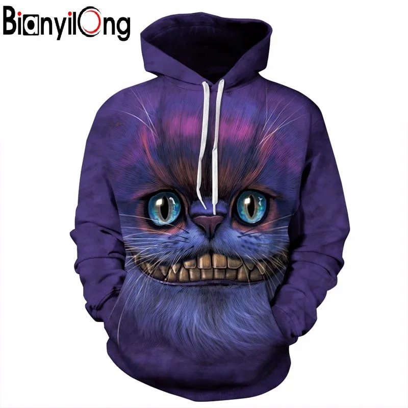 BIANYILONG новые осенние зимние тонкие стильные 3d толстовки для мужчин/женщин с