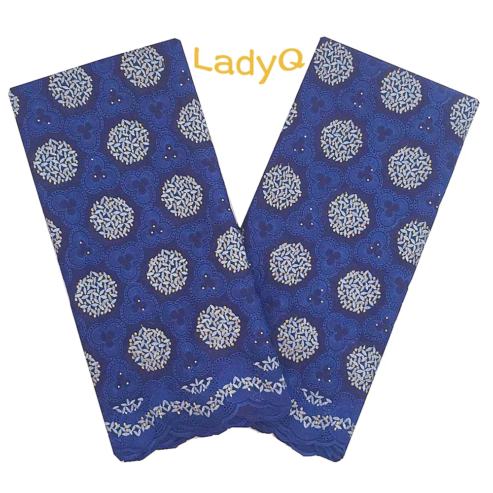 LadyQ Королевский синий нигерийский высококачественный кружево 2019 Швейцарский