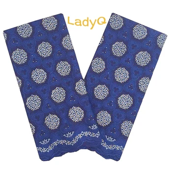 

LadyQ Royal Blue Nigerian High Quality Lace 2019 Swiss Cotton Materials Nigeria Swiss Dry Lace Swiss Voile Lace In Switzerland