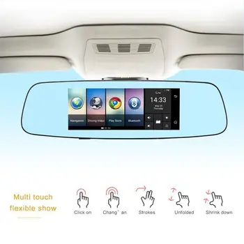 

7 inch IPS Touch Screen 4G Car Rear View Mirror DVR Camera Video Recorder Dual Lens Automobile Video Recorder Dash Cam