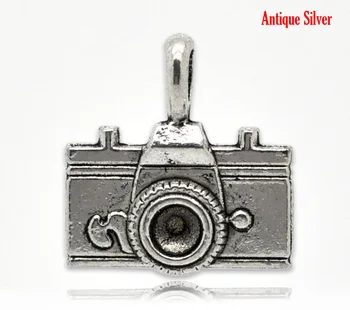 

Lovely Silver Color Camera Charm Pendants 22x21mm(Can Hold Rhinestone), sold per packet of 20 (B15219)