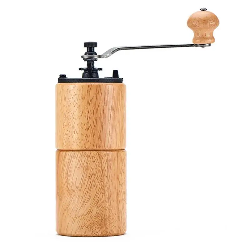 Manual Wooden Coffee Grinder Hand Grinding Machine Retro Style Design