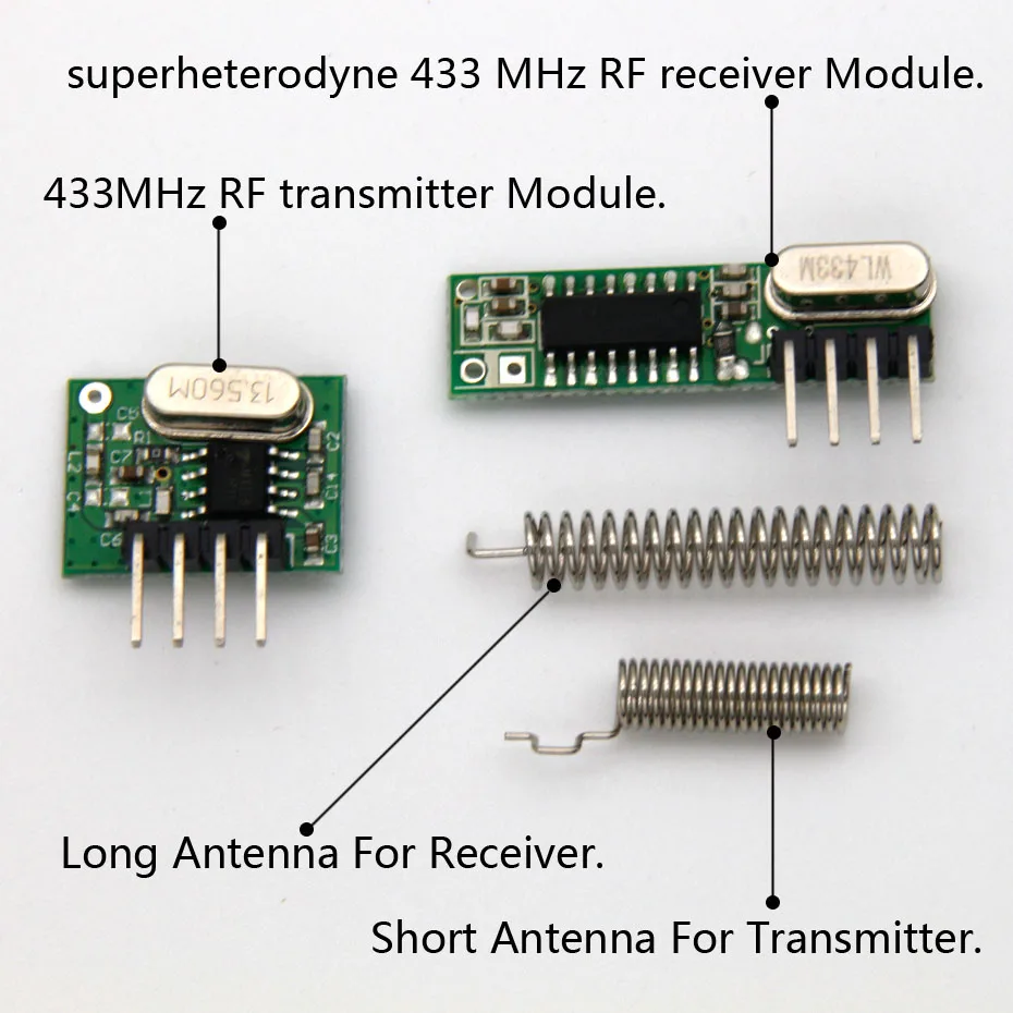 RF module 433Mhz superheterodyne receiver and transmitter kit For arduino LHBDA