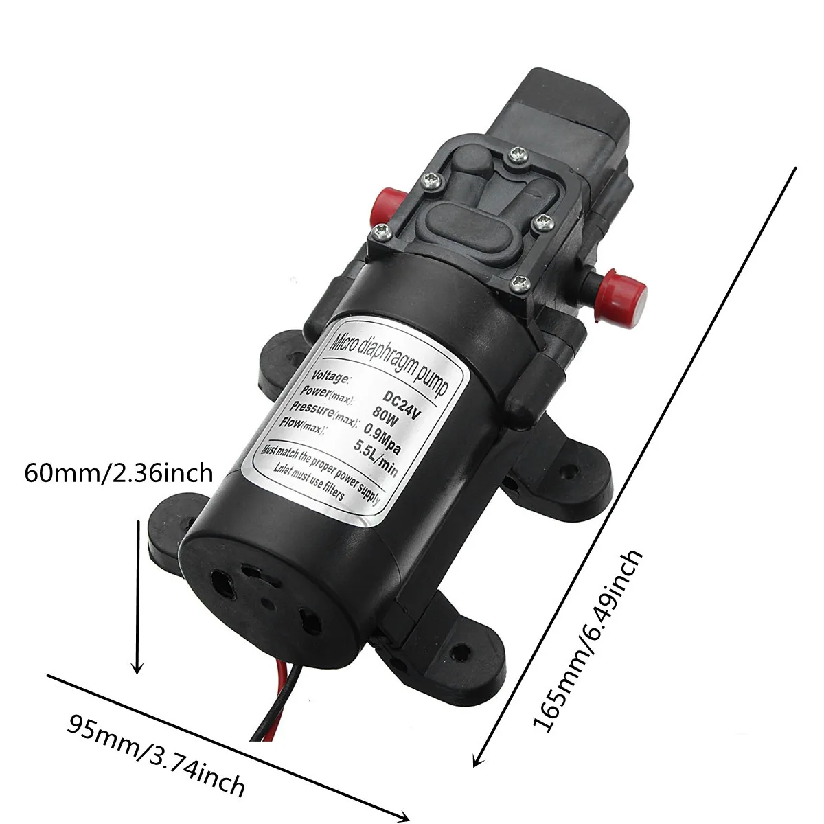 130PSI DC 24 В 5.5L/мин сельскохозяйственный Электрический водяной насос микро высокого давления микро мембранный распылитель воды автомойка