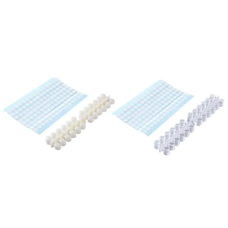 

5 pieces Nail Art Polish Palette Dot Flat Manicure Nail Color Card Display Tools with 3m Double-Sided Stickers
