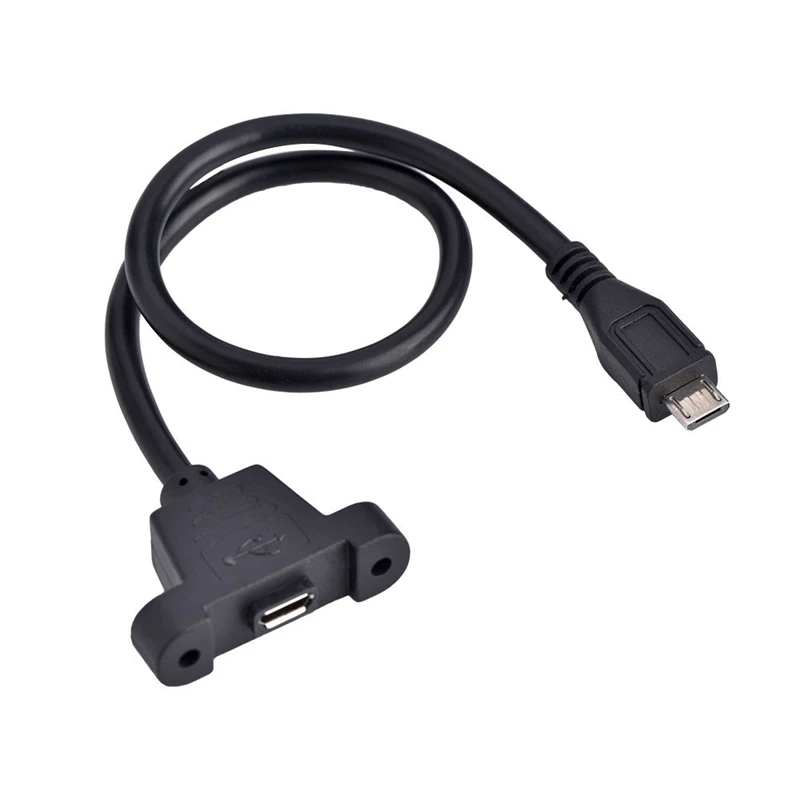 Микро USB 5Pin папа к гнезду w/винт отверстие Панель Крепление Удлинительный кабель| |